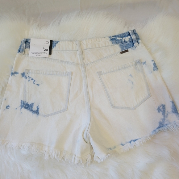 Kancan Stylish White and Blue Women's Denim Shorts - Picture 3 of 8